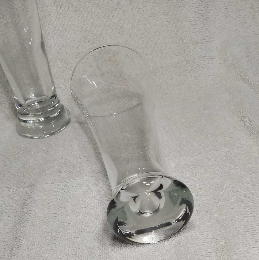 Set of 6 Clear Glass Restaurant Bar Flared Beer Pilsner Glasses 12oz - Picture 7 of 8
